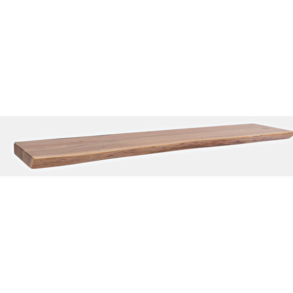 Nassau 2 Piece Acacia Solid Wood Floating Shelf & Reviews AllModern